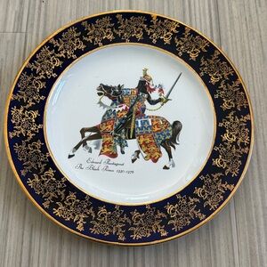 Brooks Brother’s Commissioned Decorative Plate w Edward the Black Prince